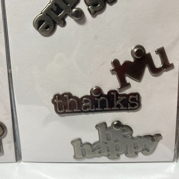 Metal Charms Paper Crafts Card Making Scrapbook Words Cupcake Bird House Flower - Picture 5 of 13